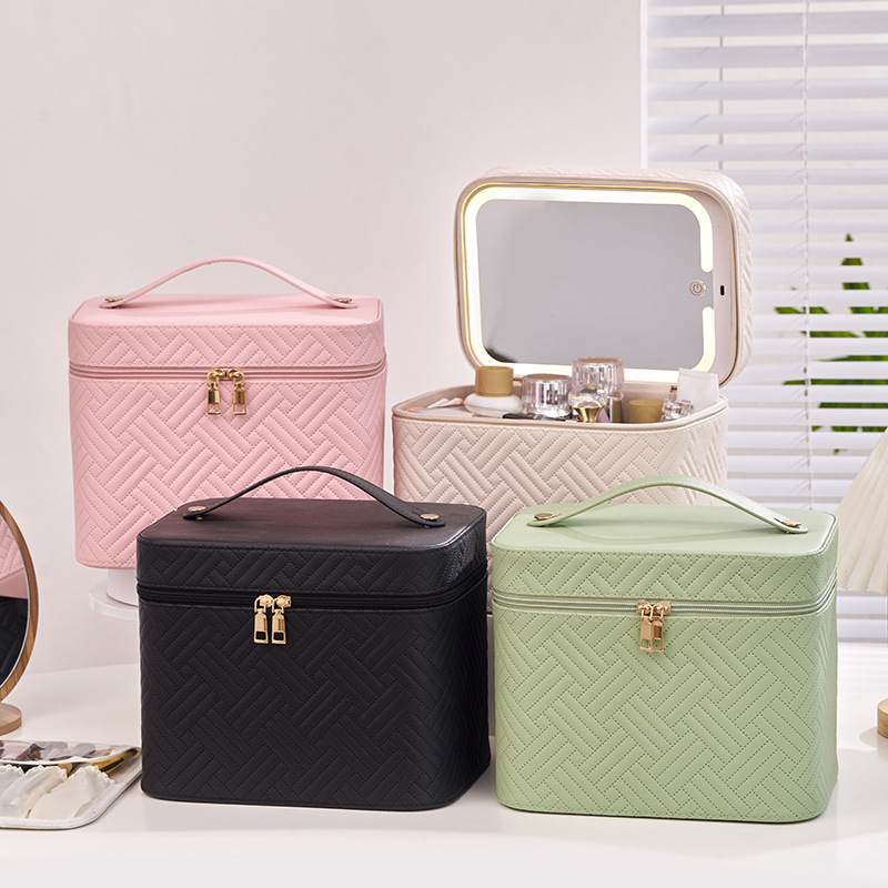 Luxury Skincare Packaging Wholesale - Luxury Waterproof Cosmetic Bag With Led