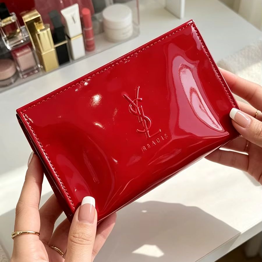 YSL Red Patent Leather Cosmeti - Luxury Skincare And Makeup Brands 评论和价格