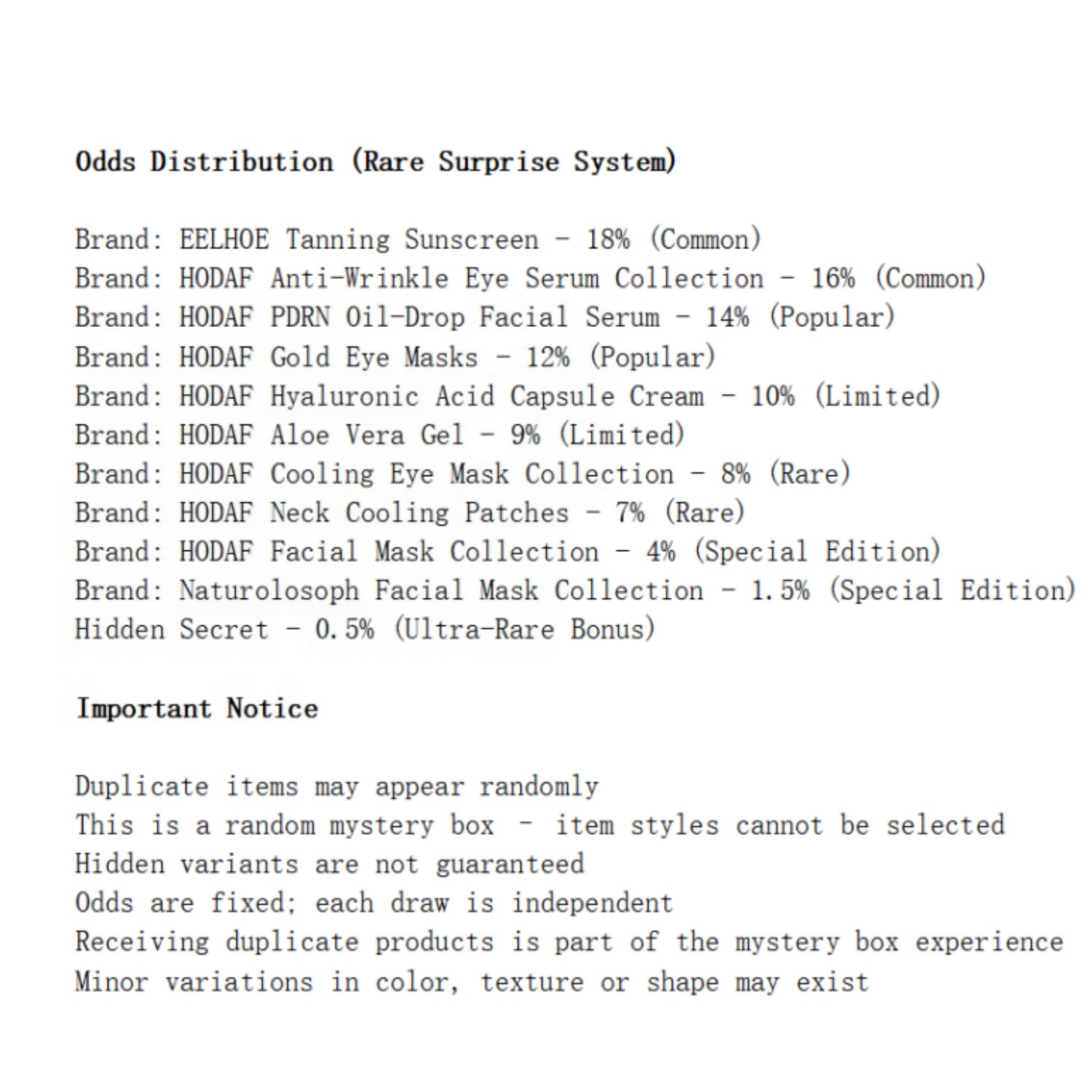 1 Random Brand Skincare Item,  - Luxury Skincare Shop 评论和价格