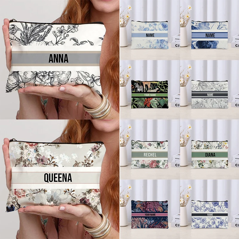 Custom Name Vintage Makeup Bag - Luxury Skincare And Makeup Brands 评论和价格