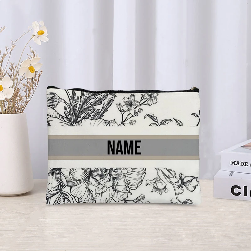 Custom Name Vintage Makeup Bag - Luxury Skincare And Makeup Brands 评论和价格