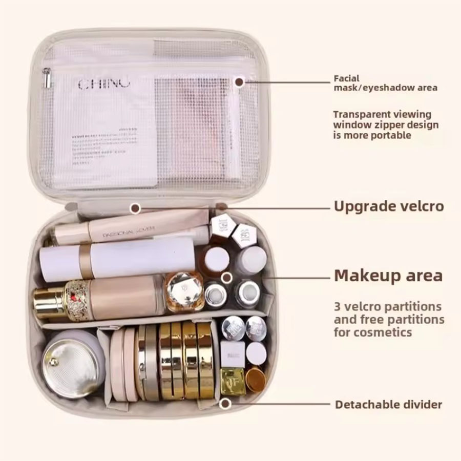 New Women's Cosmetic Bag Porta - Luxury Skincare Containers 评论和价格